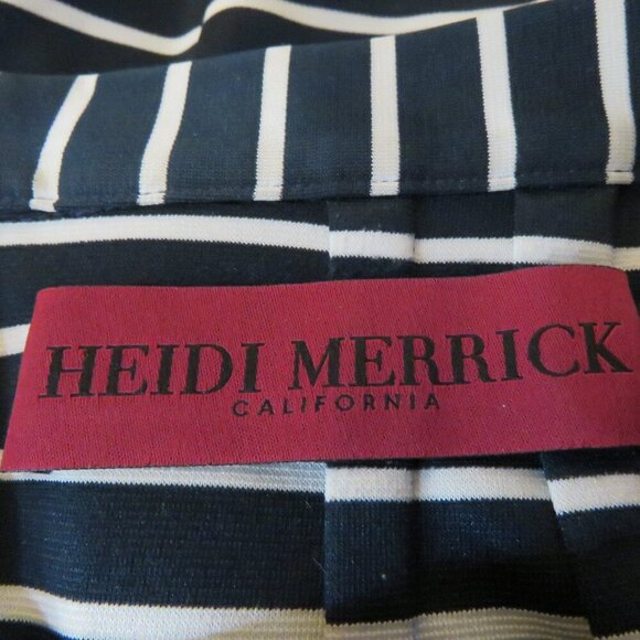 HEIDI MERRICK Kubo Navy White Striped Pencil Skirt Coastal Preppy - Size S - Picture 13 of 14